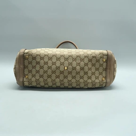 GUCCI Brown Cloth Tote 489-061825 - Picture 4 of 12